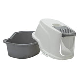 Front opening cat litter tray grey (British brand)