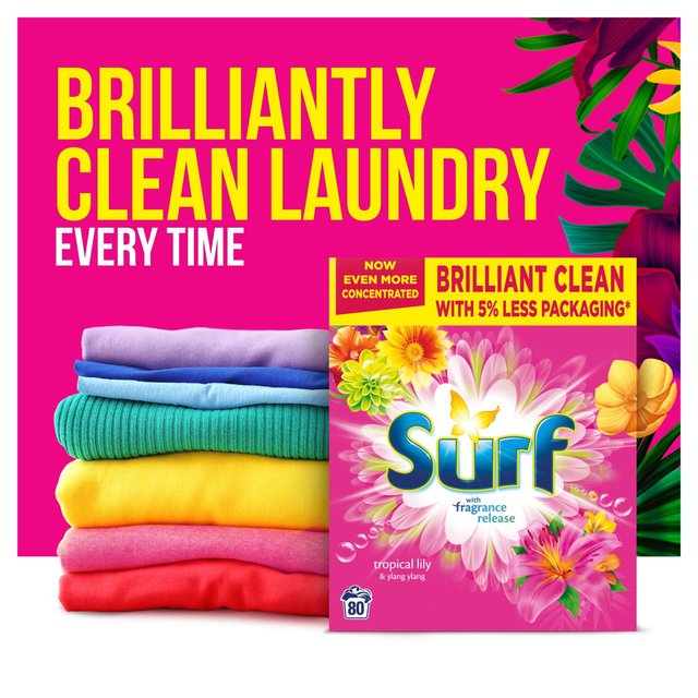 Surf Washing Powder Tropical Lily 80 wash   4kg GOODS M&S