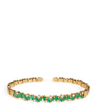 Suzanne Kalan Frenzy Reborn bangle yellow gold diamonds emeralds - British product