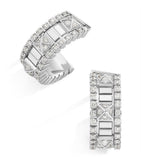 MARLI New York mini white gold diamond hoop earrings (British brand)
