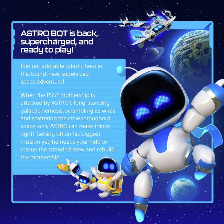 PlayStation Astro Bot PS5 game, imported from the UK