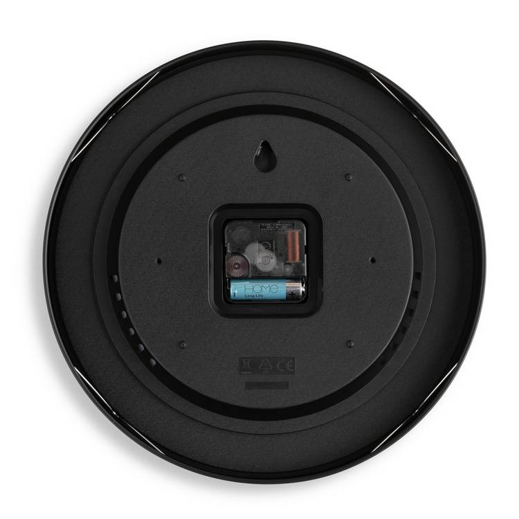 Habitat analogue wall clock black 30cm, UK version