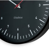 Habitat analogue wall clock black 30cm, UK version