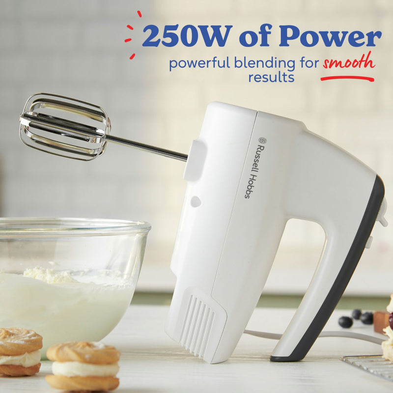 Russell Hobbs Go Create electric hand mixer white - British product