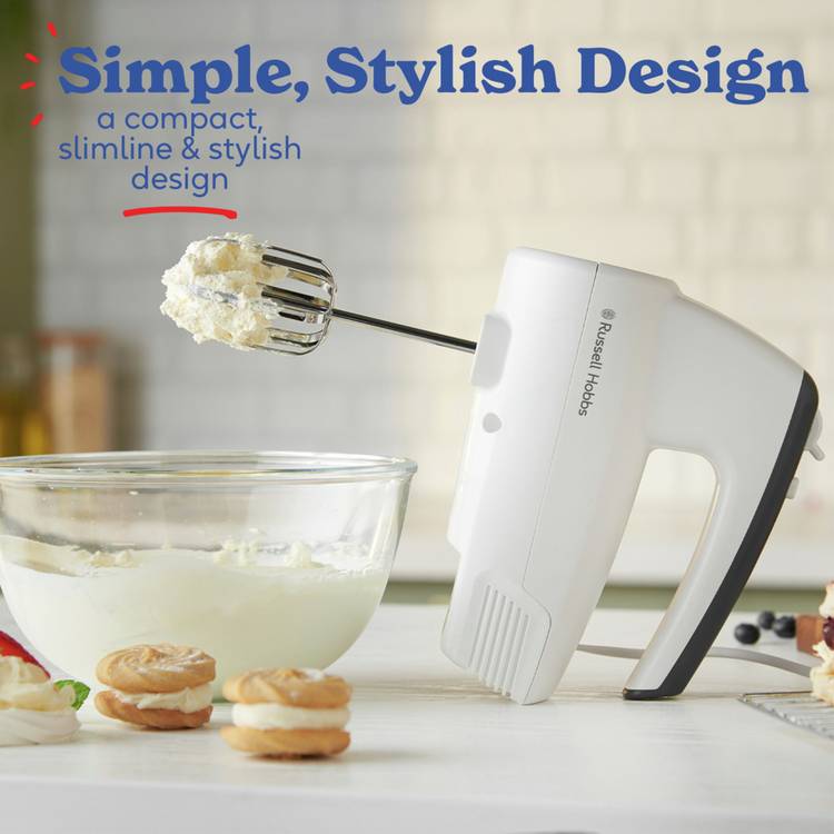 Russell Hobbs Go Create electric hand mixer white - British product