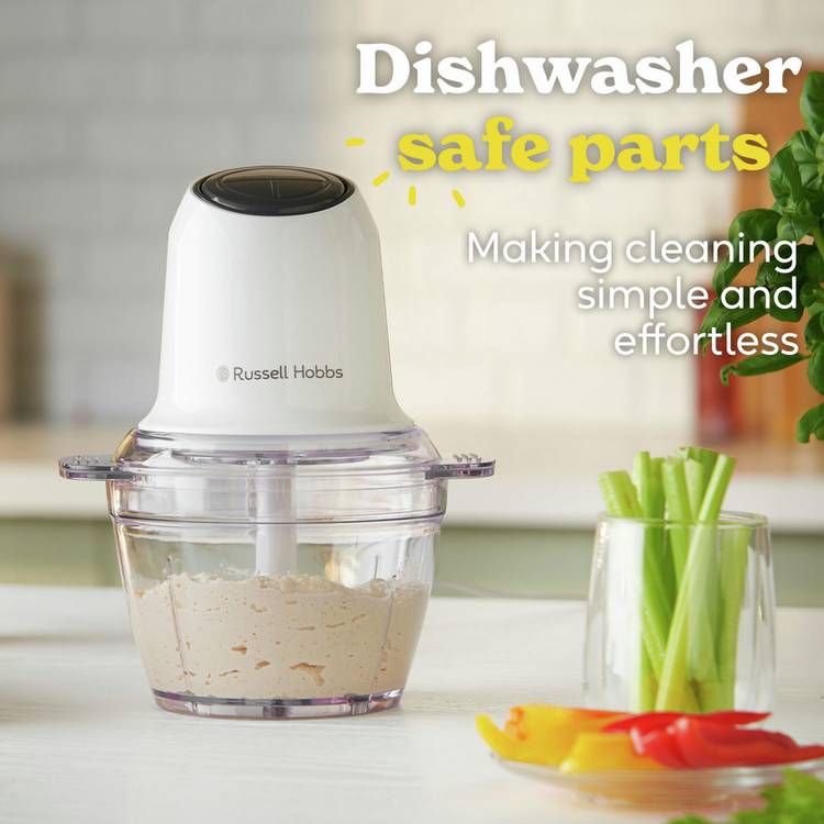 Russell Hobbs white mini chopper 500ml capacity - British product