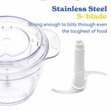 Russell Hobbs white mini chopper 500ml capacity - British product