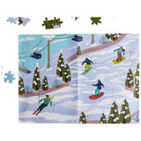 Mountain ski jigsaw puzzle 1026 pieces reusable tin (British brand)