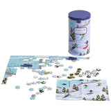 Mountain ski jigsaw puzzle 1026 pieces reusable tin (British brand)