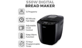 Tower digital breadmaker 1kg black, imported from the UK