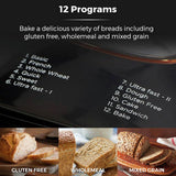 Tower digital breadmaker 1kg black, imported from the UK