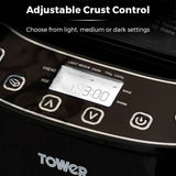 Tower digital breadmaker 1kg black, imported from the UK
