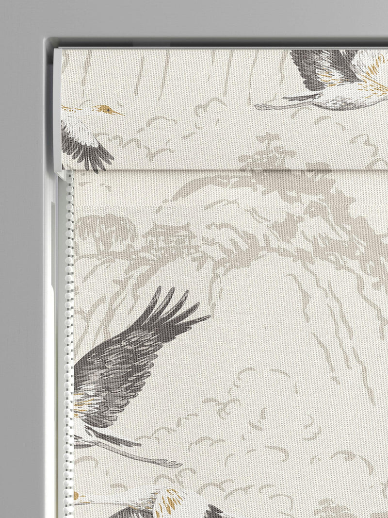Laura Ashley Silver Animalia Roman blind, imported from the UK