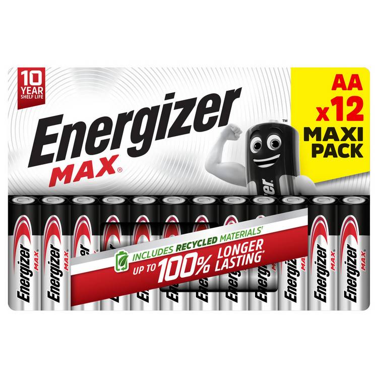 Energizer Max AA battery pack of 12, UK version