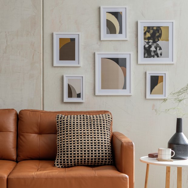 Habitat white wooden picture frames 6 pack mixed sizes, imported from the UK
