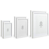 Habitat white wooden picture frames 6 pack mixed sizes, imported from the UK