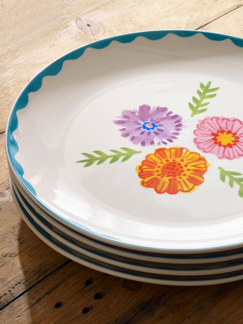 Lucy Tiffney floral dinner plates set of 4, UK version