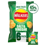 Walkers Less Salt A Dash of Salt & Vinegar Multipack Crisps 6 per pack GOODS M&S
