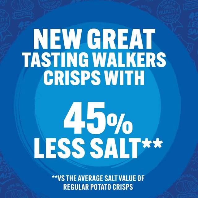 Walkers Less Salt Lightly Salted Multipack Crisps 6 per pack GOODS M&S