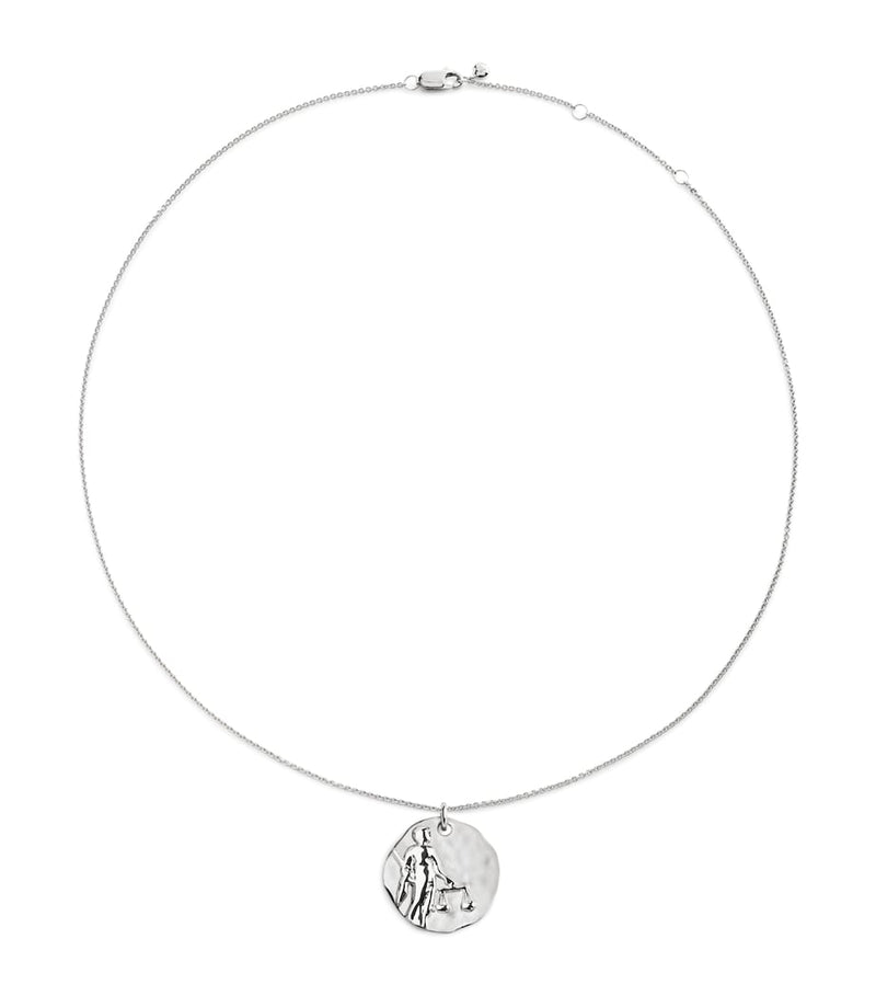 Monica Vinader sterling silver Libra zodiac necklace (British brand)
