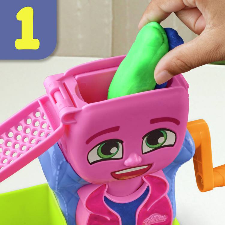 Play-Doh Hair Stylin' Salon playset with 6 tubs and 7 accessories (British brand)