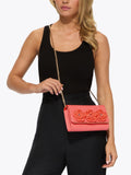 KG Kurt Geiger Sonnet raffia clutch bag (British brand)