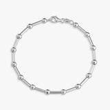 Argos Revere Sterling Silver Bead Station Bracelet- Buy online at McGrocer