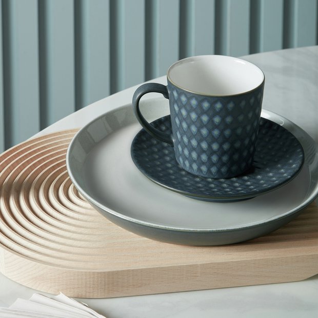 Denby stoneware mugs charcoal set of 2, imported from the UK