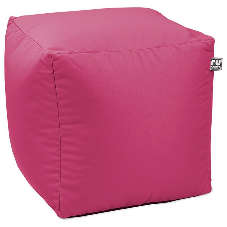 rucomfy pink indoor outdoor cube bean bag - British product