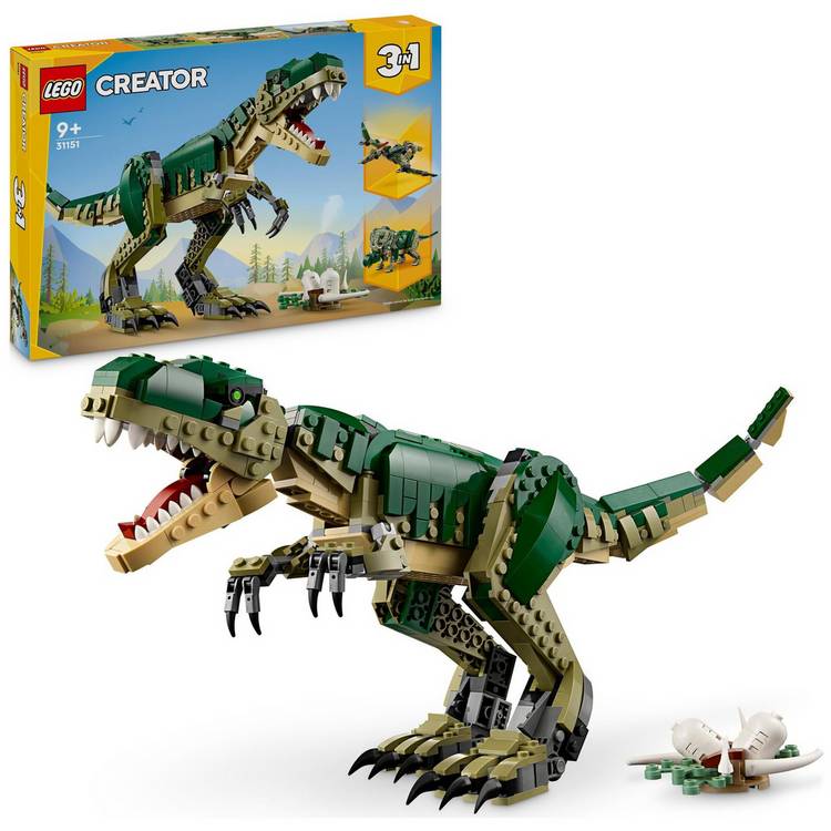 LEGO Creator 3in1 T. Rex dinosaur toy building set, UK version