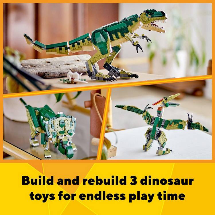 LEGO Creator 3in1 T. Rex dinosaur toy building set, UK version