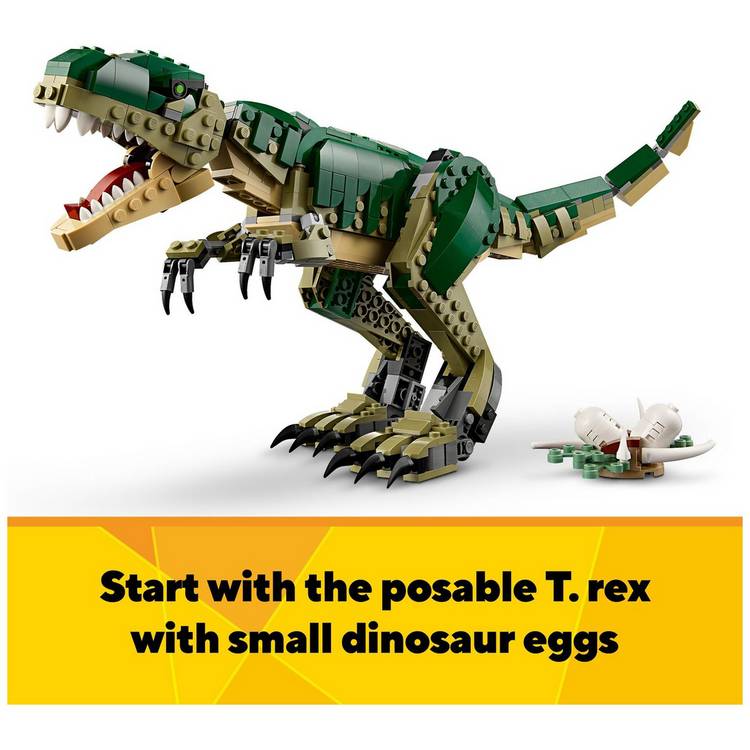 LEGO Creator 3in1 T. Rex dinosaur toy building set, UK version