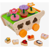 Chad Valley wooden gardening shape sorter toy set, UK version