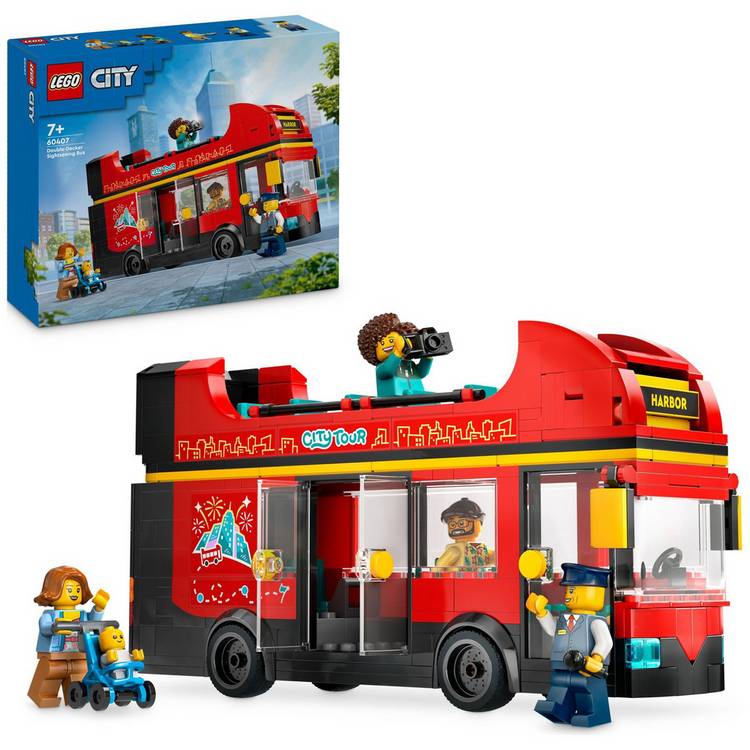 LEGO City double-decker sightseeing bus toy, 60407 (British brand)
