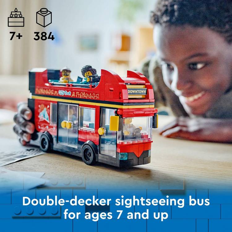 LEGO City double-decker sightseeing bus toy, 60407 (British brand)