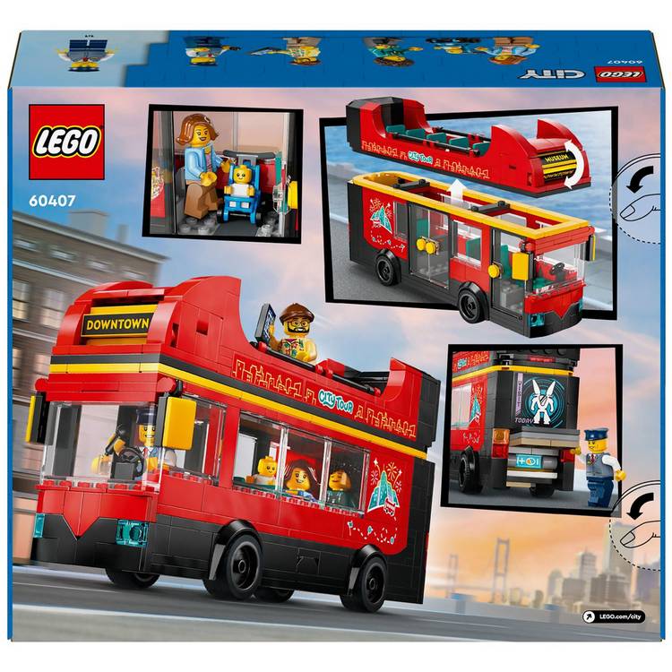 LEGO City double-decker sightseeing bus toy, 60407 (British brand)