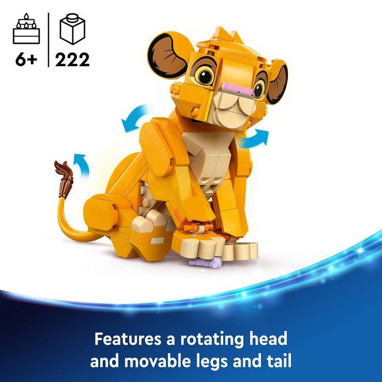 LEGO Disney Simba Lion King Cub building toy 11cm, imported from the UK