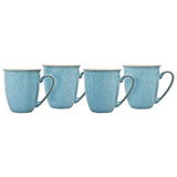 Denby blue stoneware mug set 300ml, imported from the UK