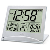 Acctim Mini Flip travel alarm clock silver, UK version