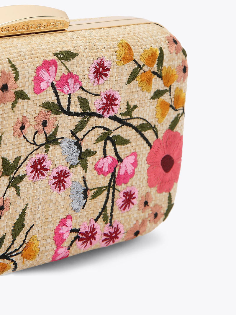 KG Kurt Geiger cream floral Aria clutch bag, UK version