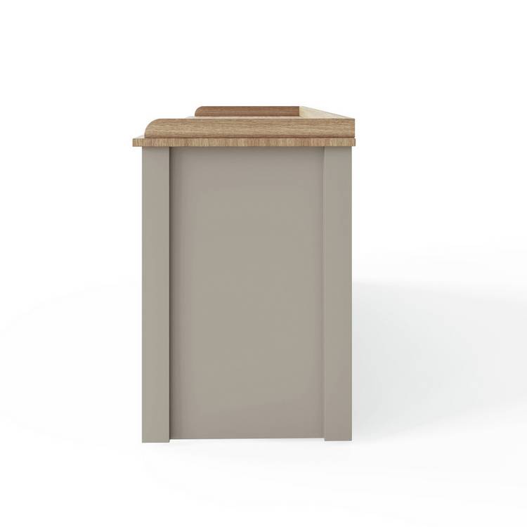 GFW Lancaster shoe storage bench grey with seat, UK version