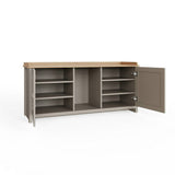 GFW Lancaster shoe storage bench grey with seat, UK version