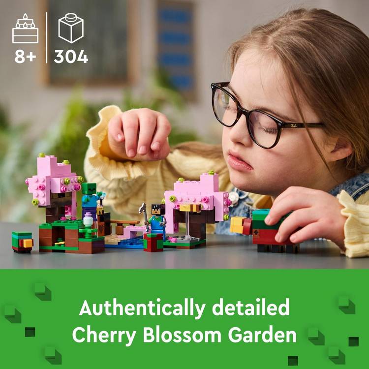 LEGO Minecraft Cherry Blossom Garden building set - British product