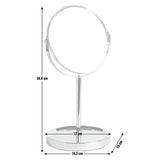 Argos Home chrome pedestal mirror with tray 34cm, imported from the UK