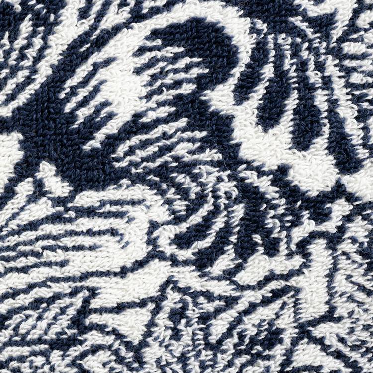 Habitat x Morris & Co. Tulip Toile bath sheet navy, UK version