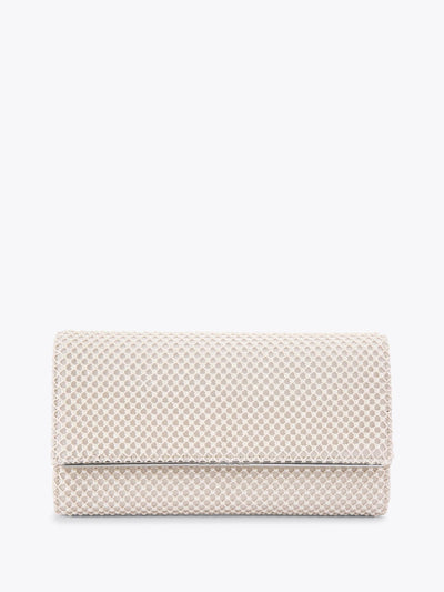 Next Kurt Geiger White Tilly Pearl Clutch Bag- Buy online at McGrocer