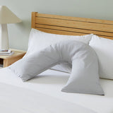 Habitat cotton rich V-shape pillowcase pair in dove grey - British product