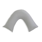 Habitat cotton rich V-shape pillowcase pair in dove grey - British product