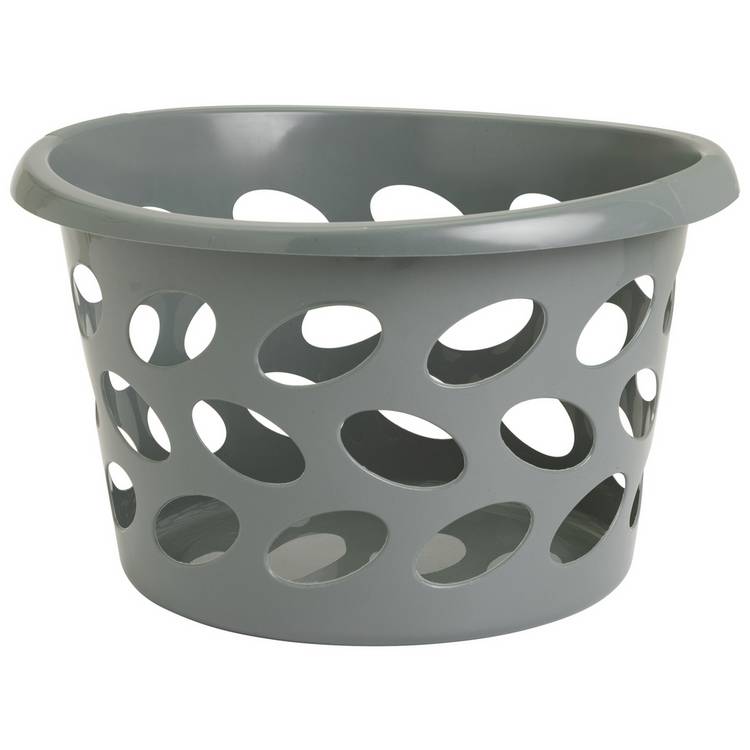 Home Essentials grey laundry basket 30 litre - British product