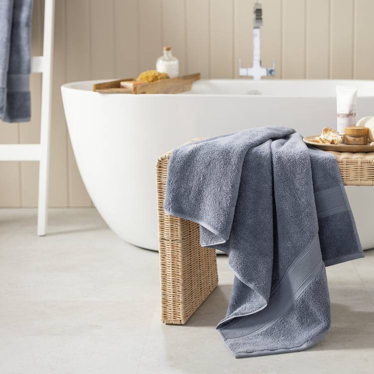 Habitat supersoft bath towel rustic blue 130x70cm, imported from the UK
